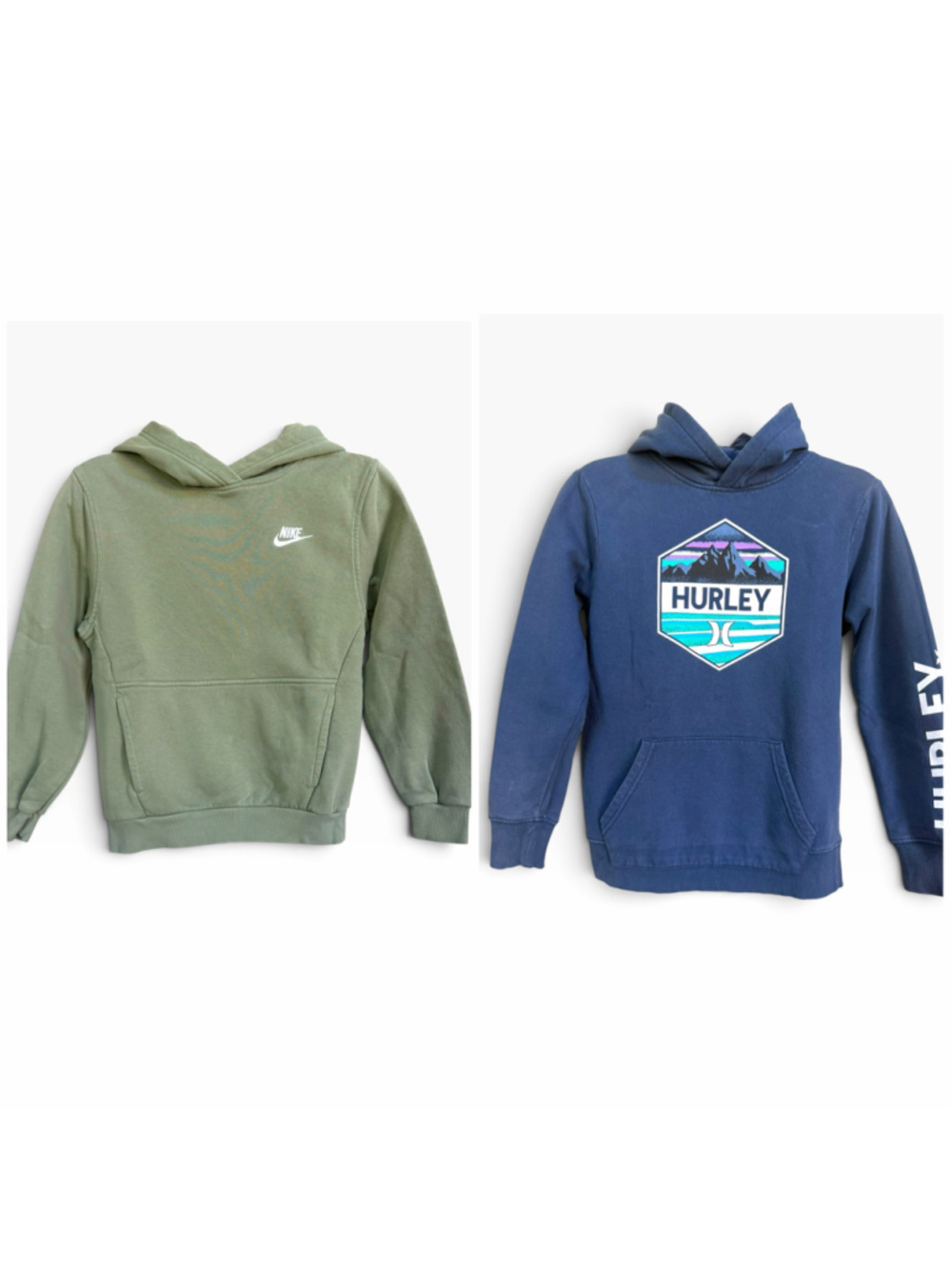 Bundle Boy Size M Nike and Hurley Hoodies